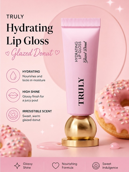 TRULY Other - 💗 Truly Hydrating Lip Gloss – “Glazed Donut” 💗